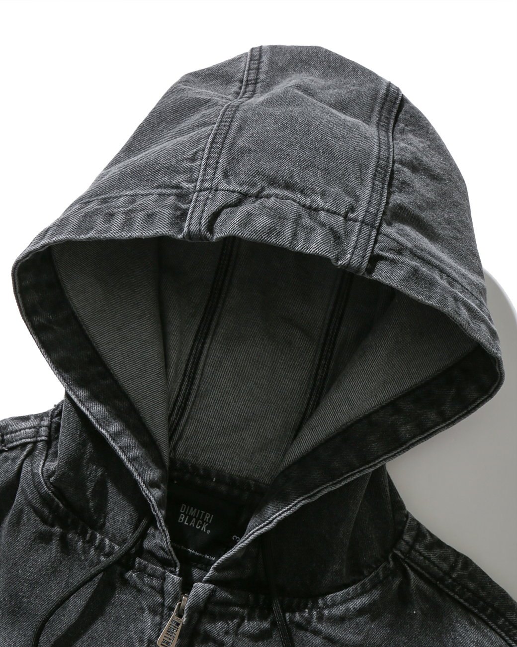★DIMITRI BLACK★ Overfit bio denim hood zip-up indigo MUSINSA | DIMITRI BLACK FADEWASHING OG DENIM HOODED ZIP-UP_GRAY