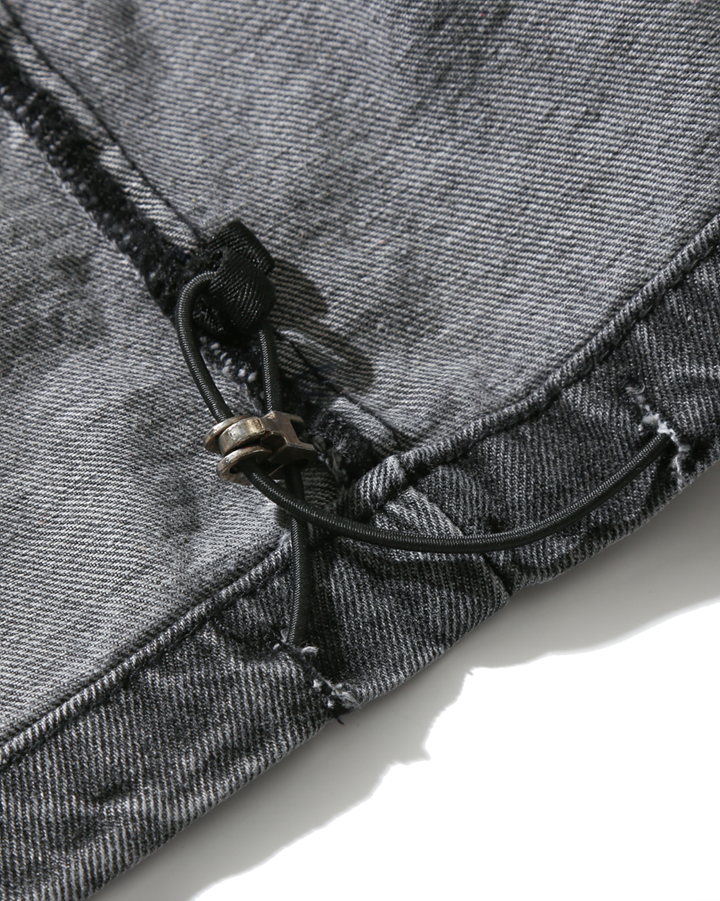 MUSINSA | DIMITRI BLACK FADEWASHING OG DENIM HOODED ZIP-UP_GRAY