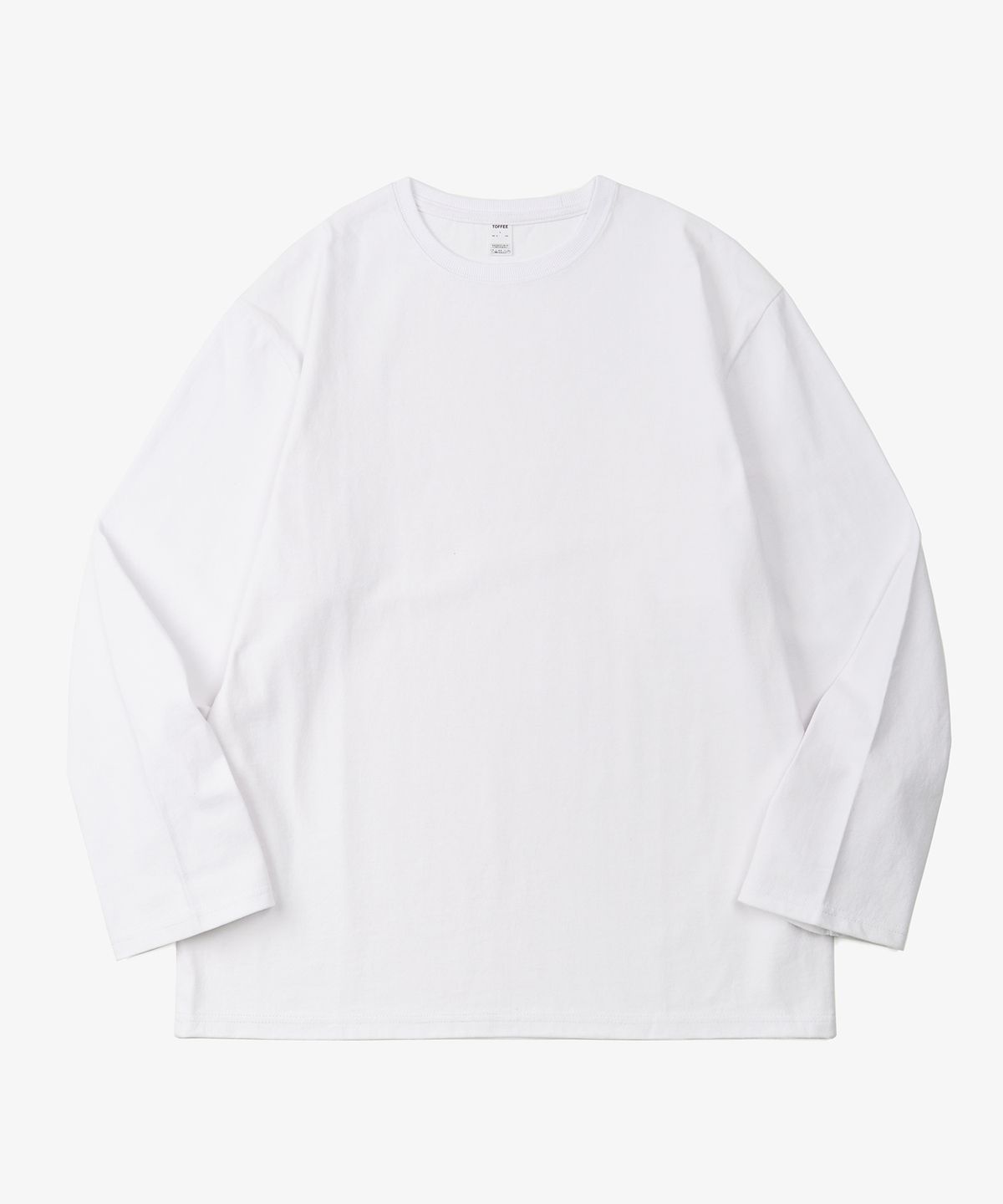토피(TOFFEE) 베이직 롱 슬리브 티셔츠 (WHITE)