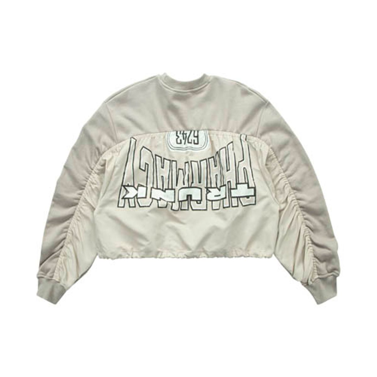 아웃 오브 트렁크(OUT OF TRUNK) TRUNK Shirring Detail Crop Sweatshirt