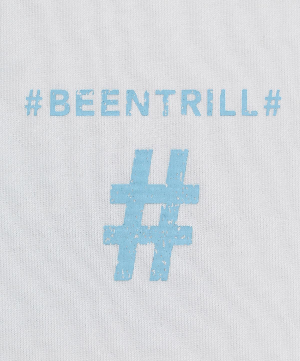 빈트릴(BEENTRILL) 스탬프 해시태그 티셔츠(오프 화이트)