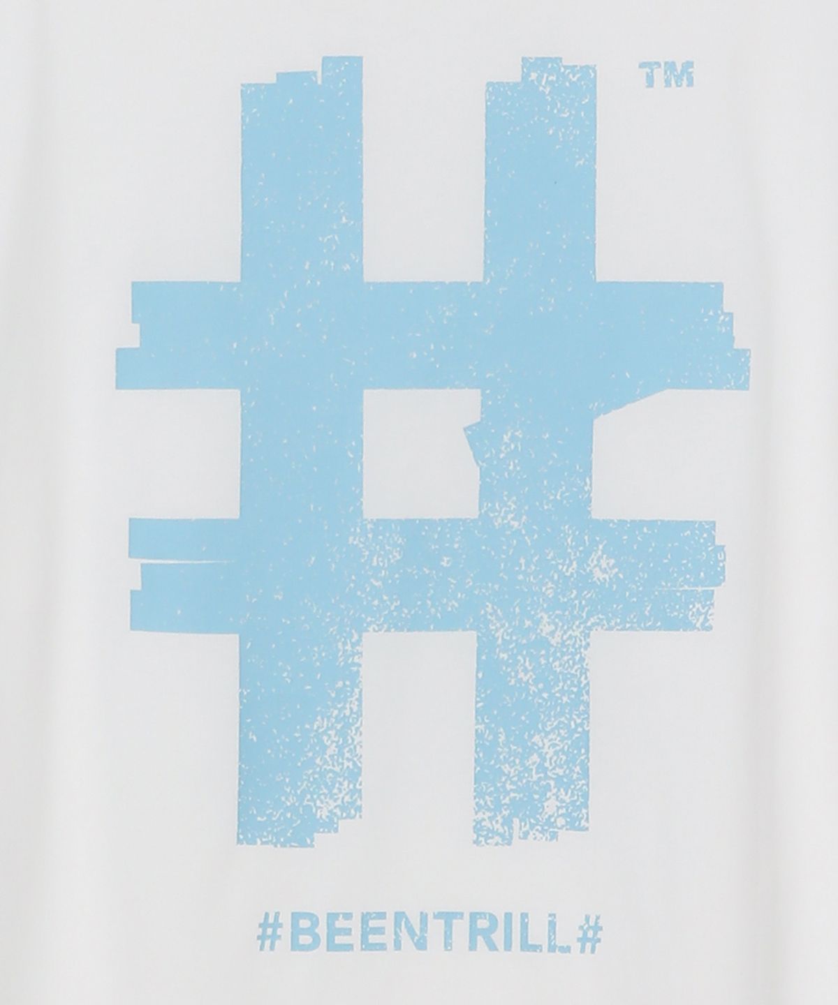 빈트릴(BEENTRILL) 스탬프 해시태그 티셔츠(오프 화이트)