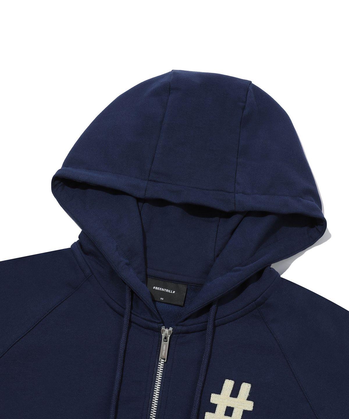 빈트릴(BEENTRILL) 여성 클래식 해시태그 로고 크롭 후디집업(바이올렛)