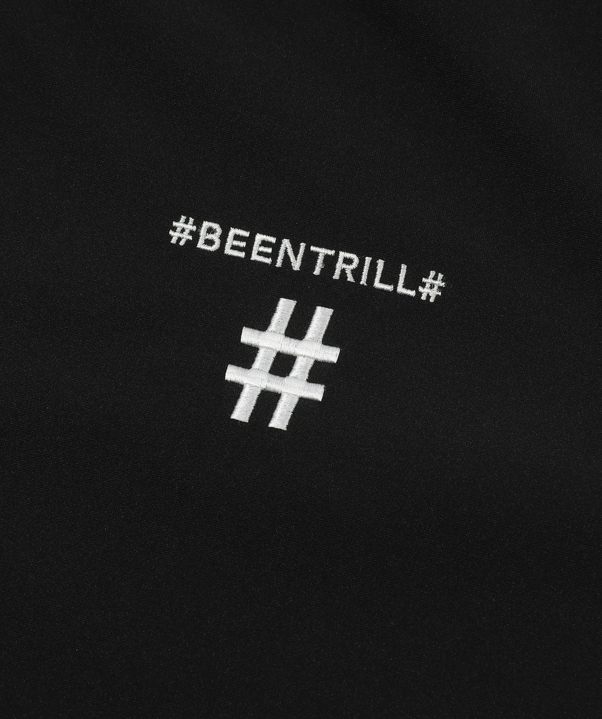 빈트릴(BEENTRILL) 배색 오버핏 윈드브레이커(블랙)