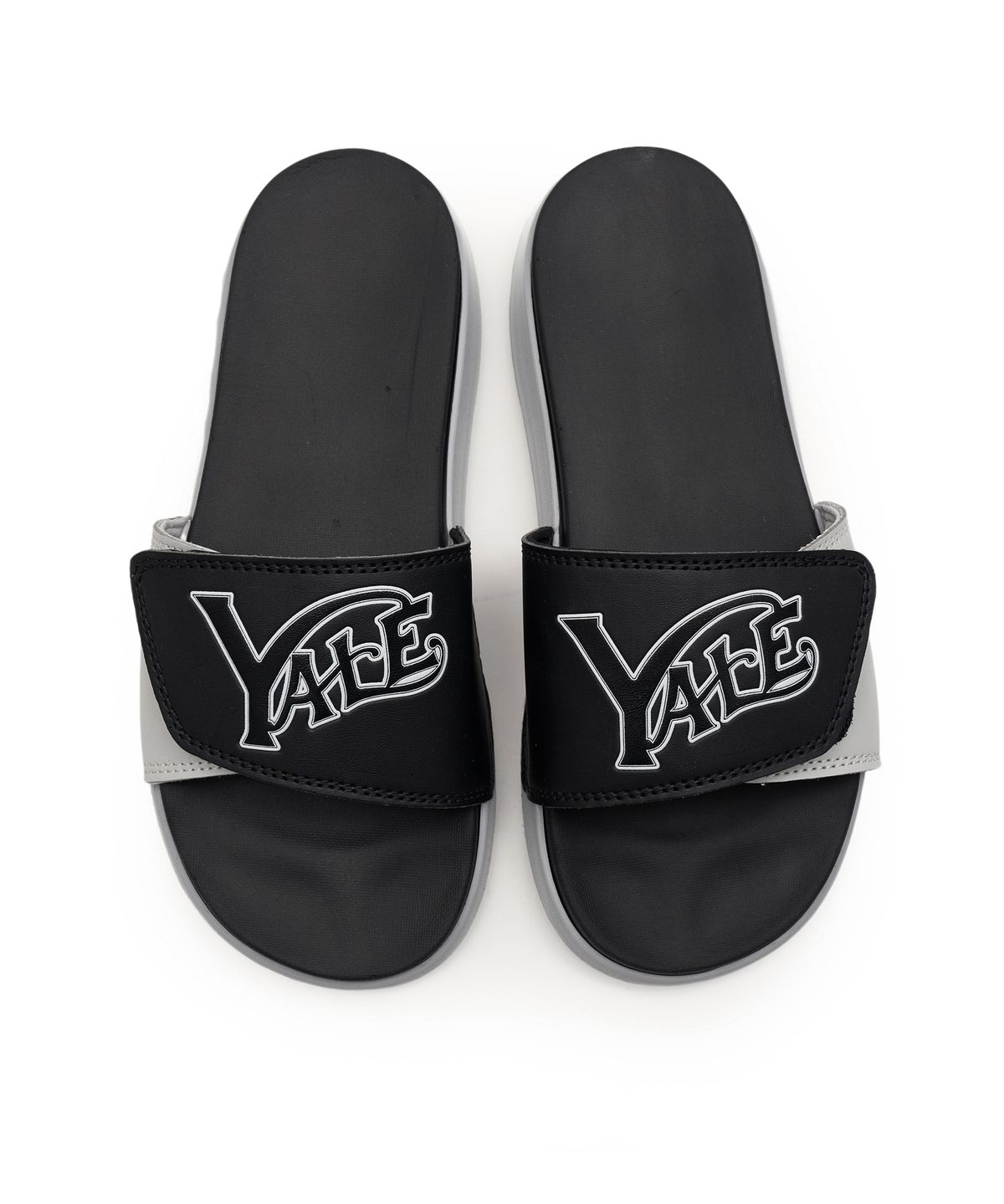 예일(YALE) 웨이브 벨크로 슬라이드 블랙