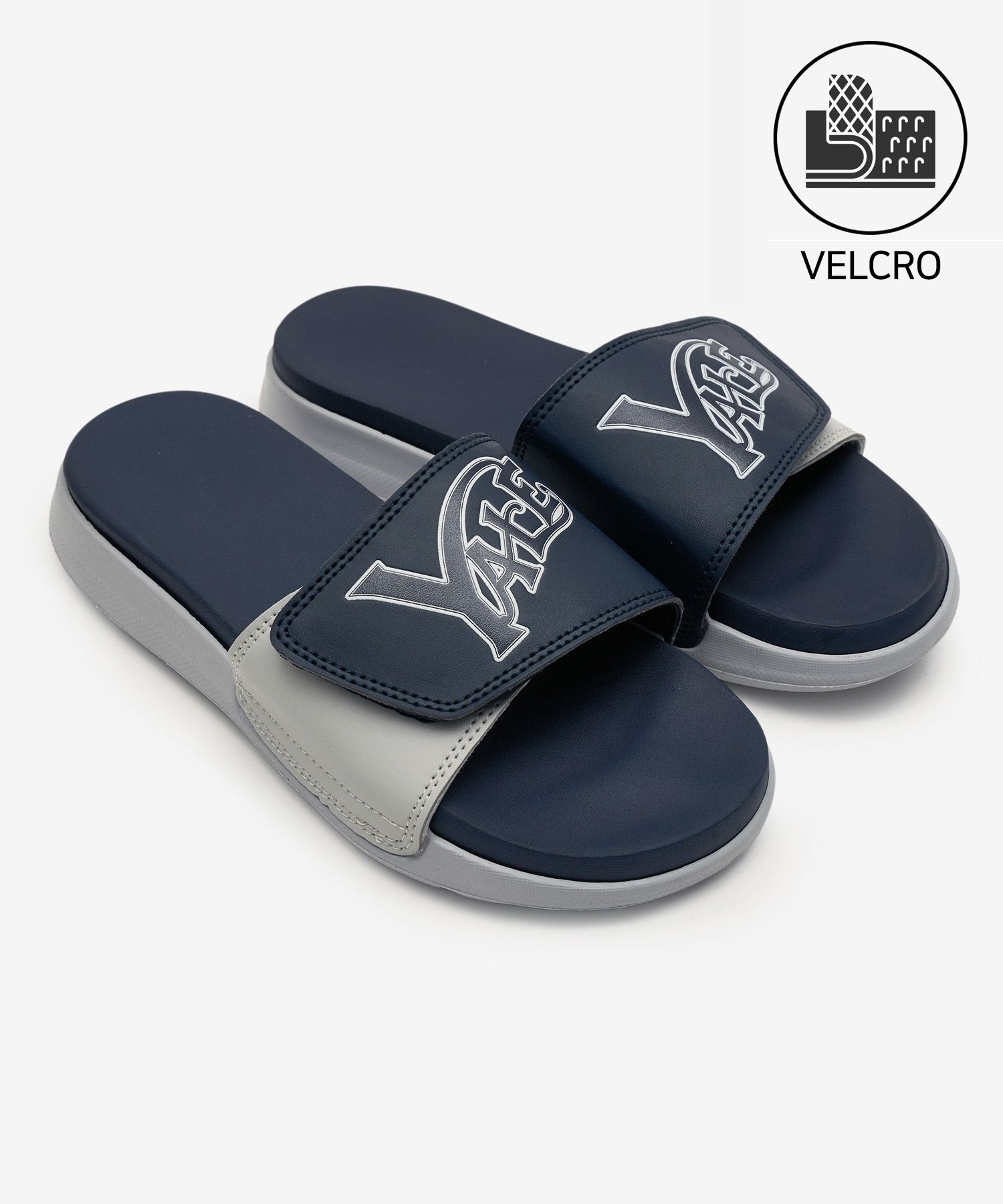 【韓国YALE イェール】WAVE VELCRO SLIDE MUSINSA | YALE Wave Velcro Slide Navy