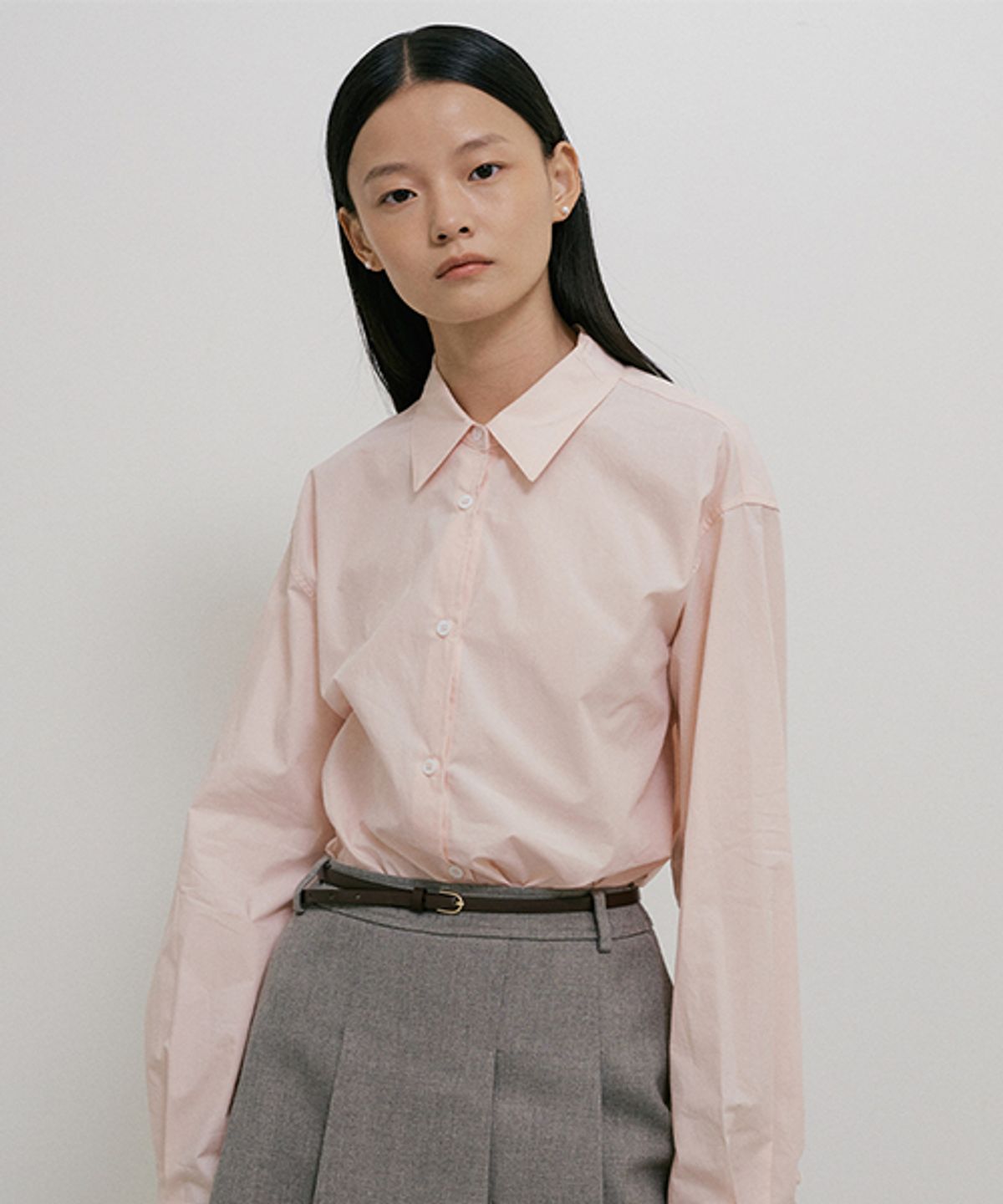 링서울(LINGSEOUL) bio poplin shirt-pink
