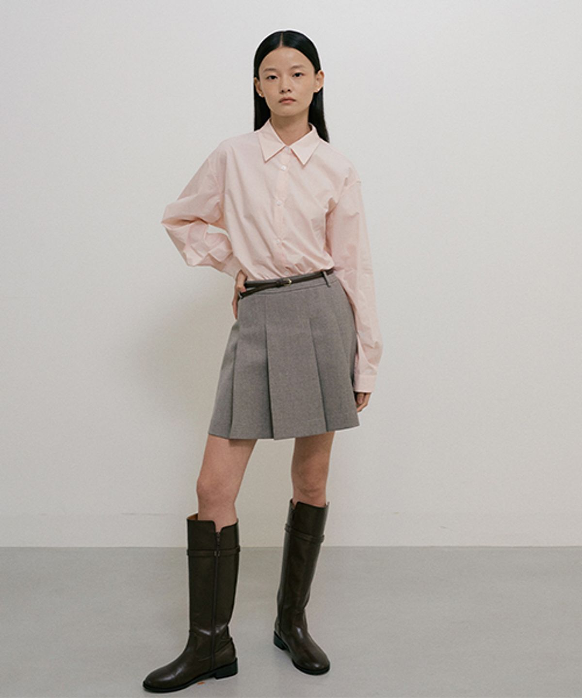 링서울(LINGSEOUL) bio poplin shirt-pink