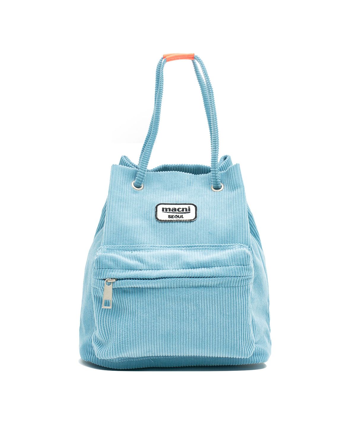 마크니(MACNI) CORDUROY STRING BAG_SKY BLUE