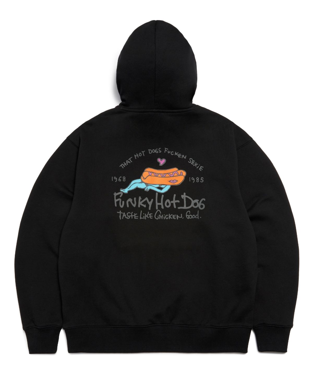 마크곤잘레스(MARK GONZALES) MG FUNKY HOTDOG GRAPHIC HOODIE - BLACK