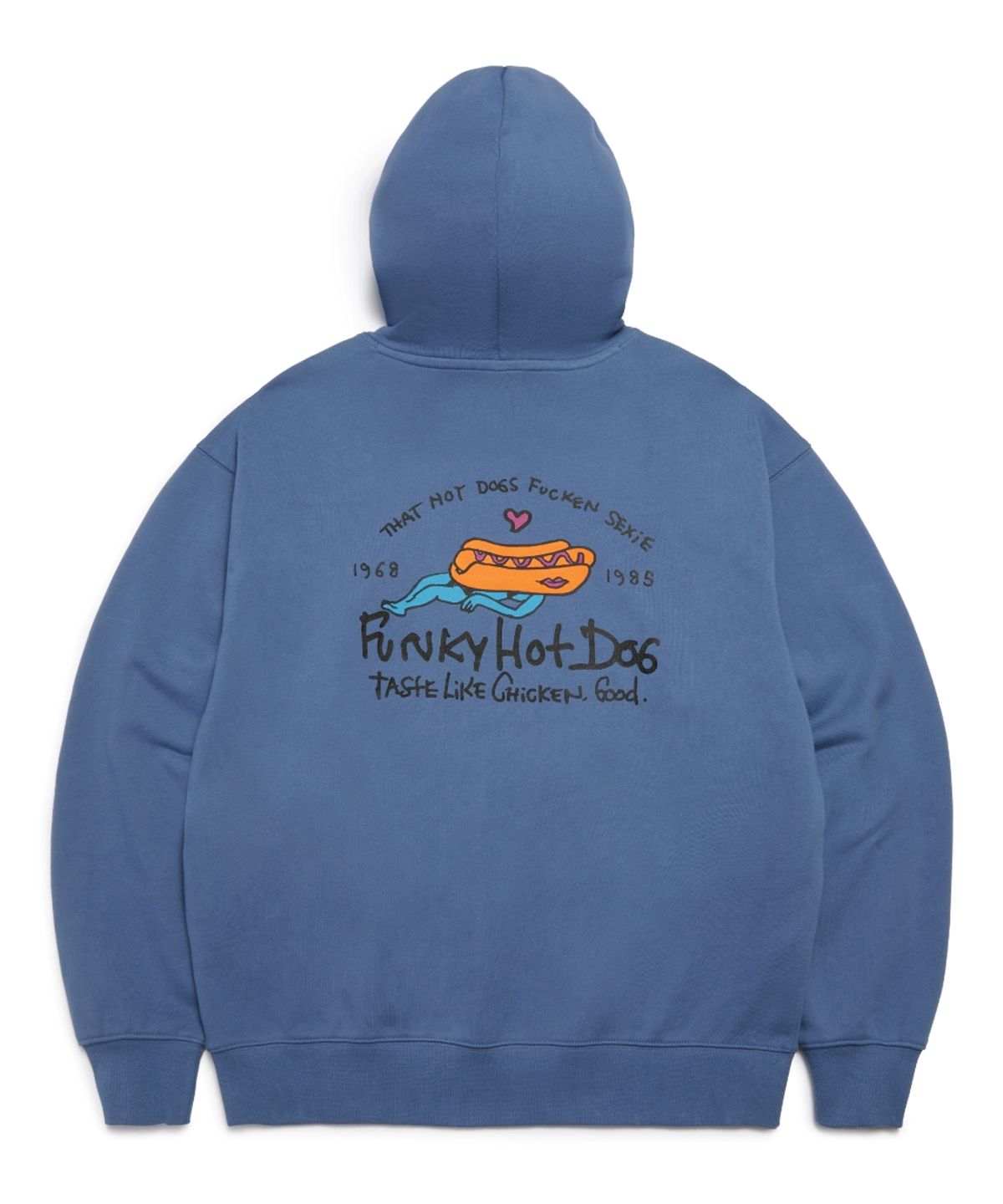 마크곤잘레스(MARK GONZALES) MG FUNKY HOTDOG GRAPHIC HOODIE - D/BLUE