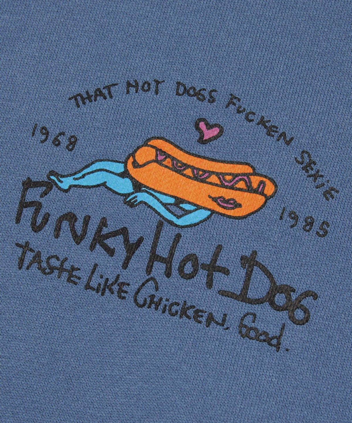 마크곤잘레스(MARK GONZALES) MG FUNKY HOTDOG GRAPHIC HOODIE - D/BLUE