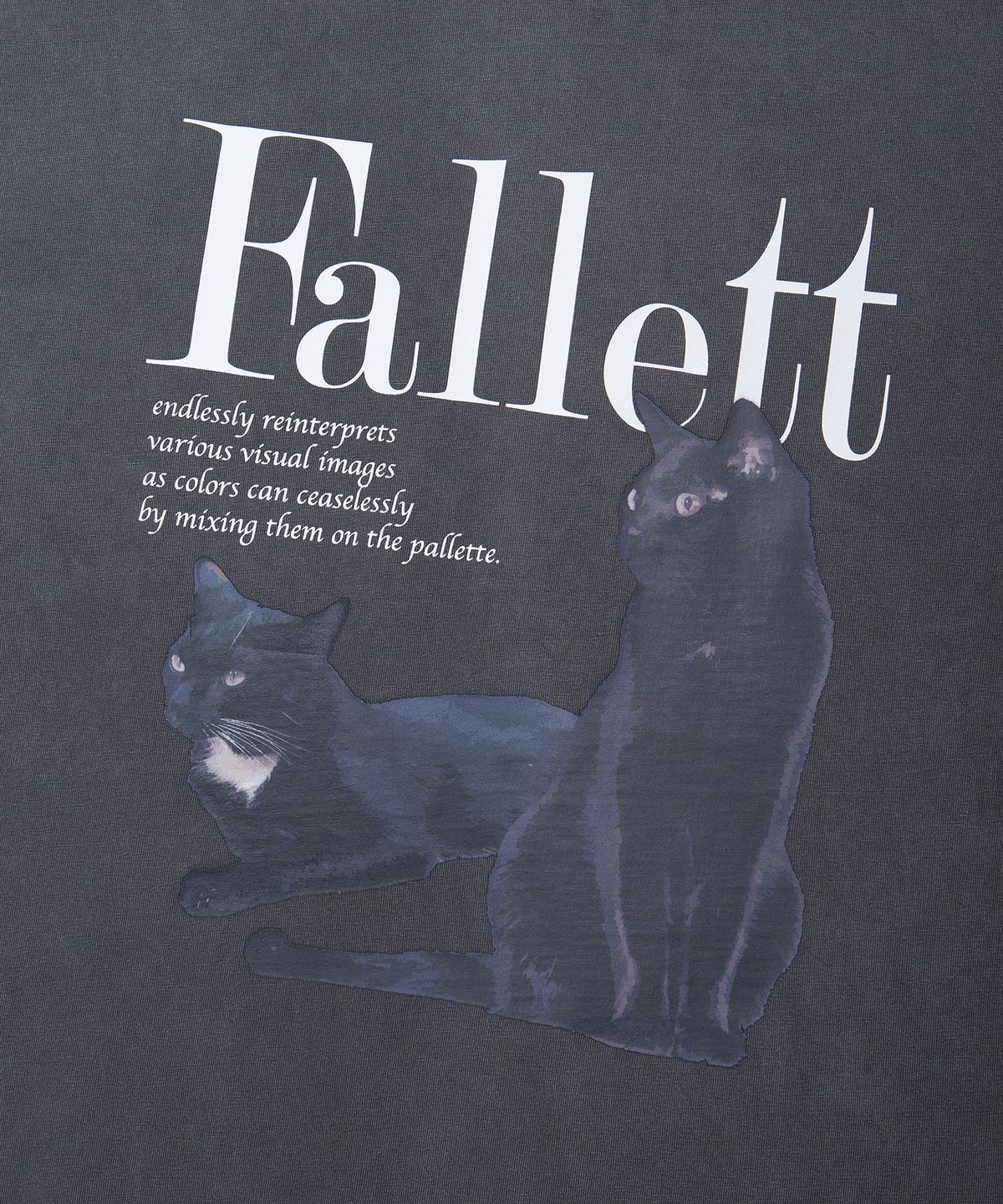 팔렛(FALLETT) [22SS] 듀스 네로 반팔티 피그먼트 차콜