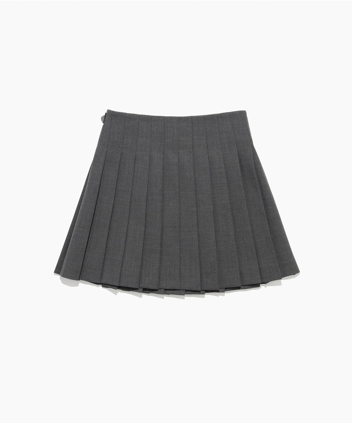 튜드먼트(TTUDEMENT) VINTAGE WOOL PLEATS SKIRT CHARCOAL