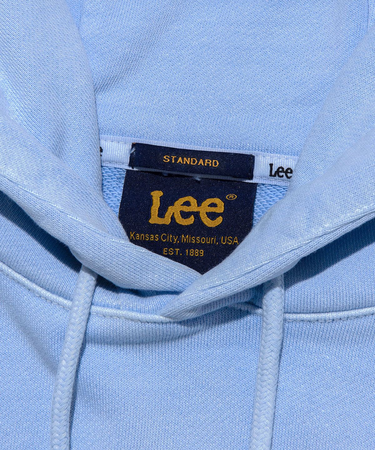 리(LEE) 스몰 트위치 로고 다잉 후드 클래식 블루