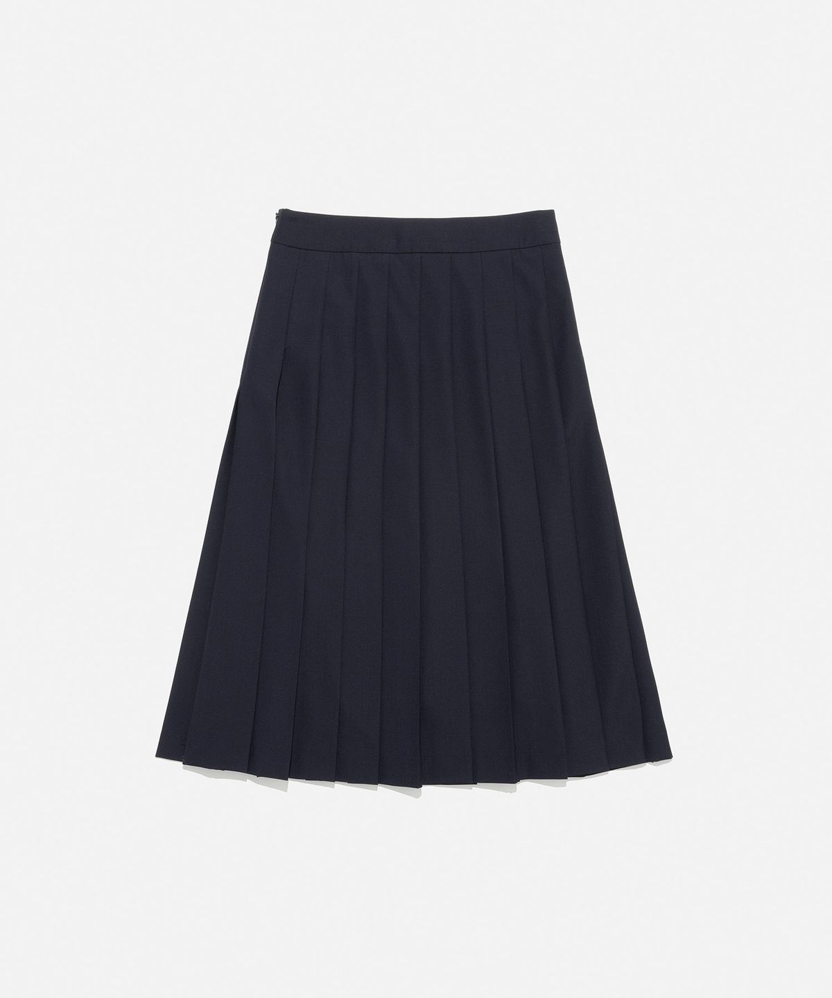 튜드먼트(TTUDEMENT) PLEATED MIDI SKIRT NAVY