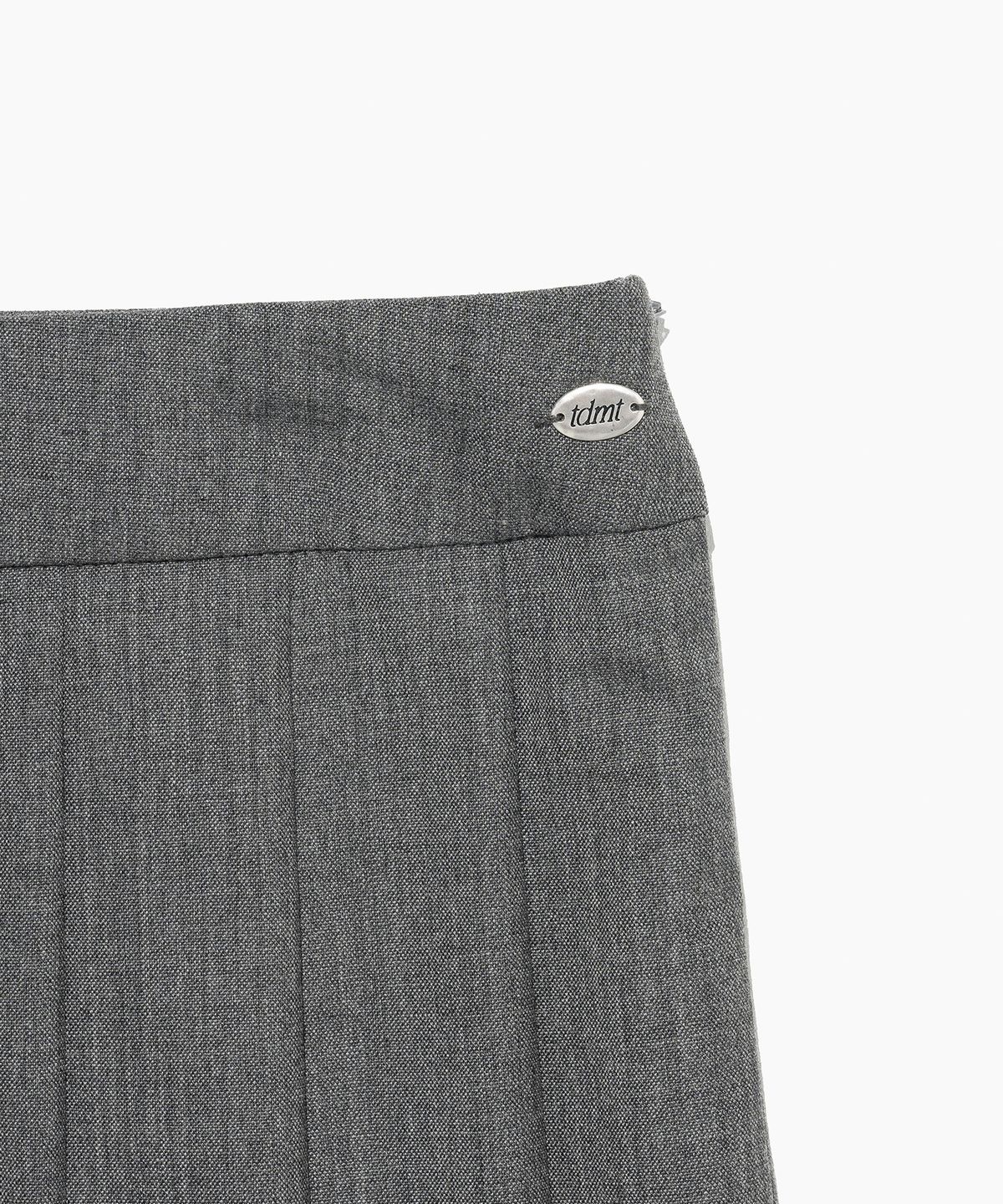 튜드먼트(TTUDEMENT) PLEATED MIDI SKIRT GREY