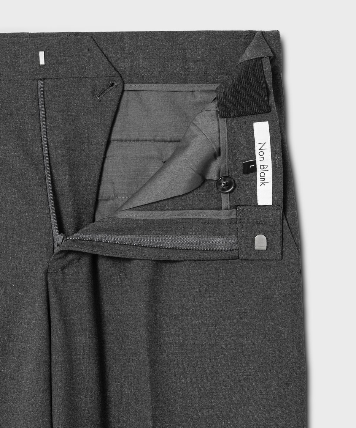 넌블랭크(NONBLANK) W11 세미 오버 핏 셋업 수트_CHARCOAL GREY