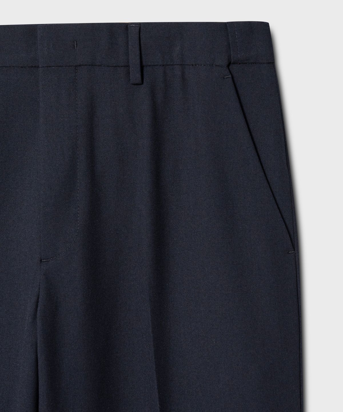 넌블랭크(NONBLANK) W11 세미 와이드 핏 슬랙스_DARK NAVY