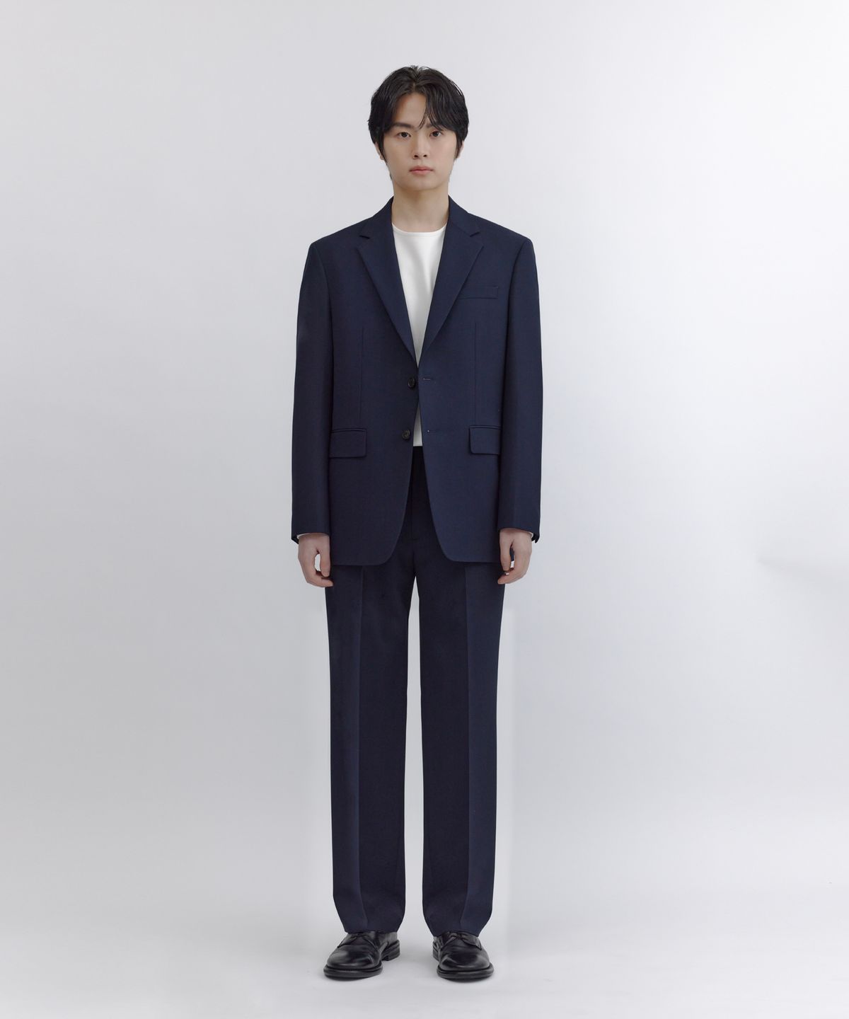 넌블랭크(NONBLANK) W11 세미 오버 핏 블레이저_DARK NAVY