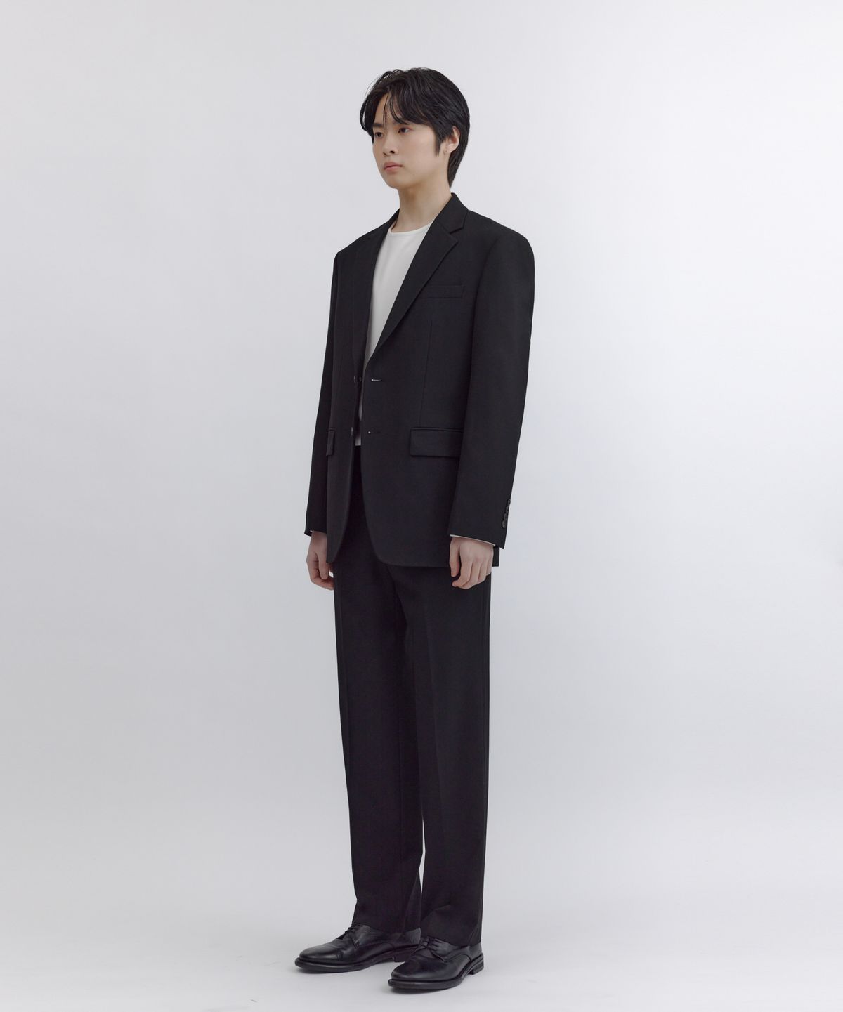 넌블랭크(NONBLANK) W11 세미 오버 핏 셋업 수트_BLACK