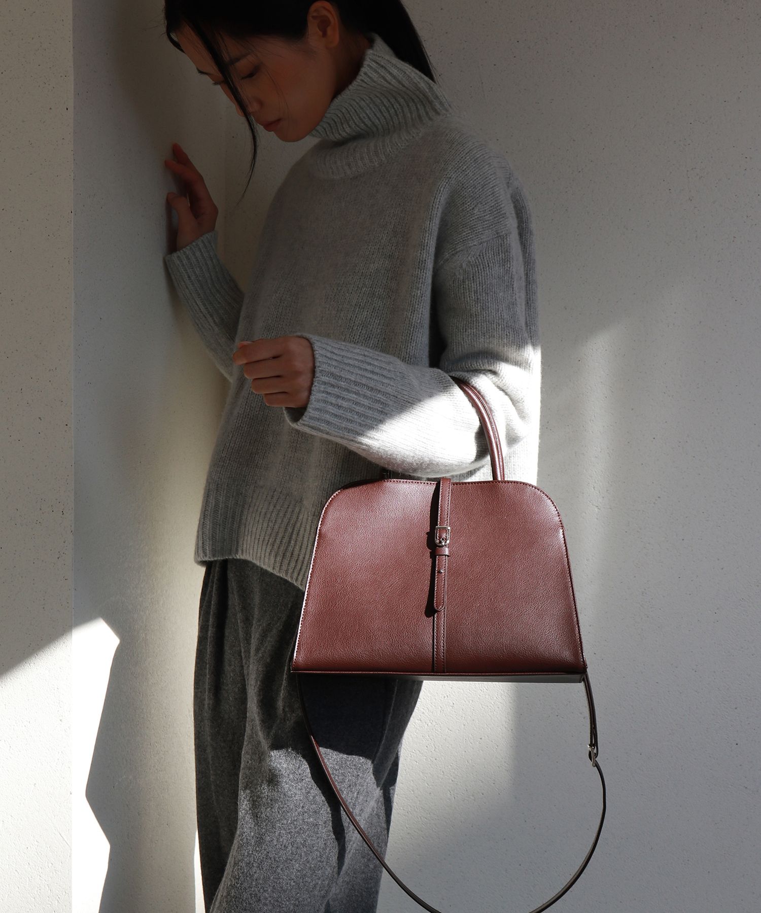 トートバッグ ^MONOROW^ Blanc Medium Burgundy Brown BLANC MEDIUM BURGUNDY BLANC MEDIUM BURGUNDY BROWN - MONOROW | 60% - Asian Fashion