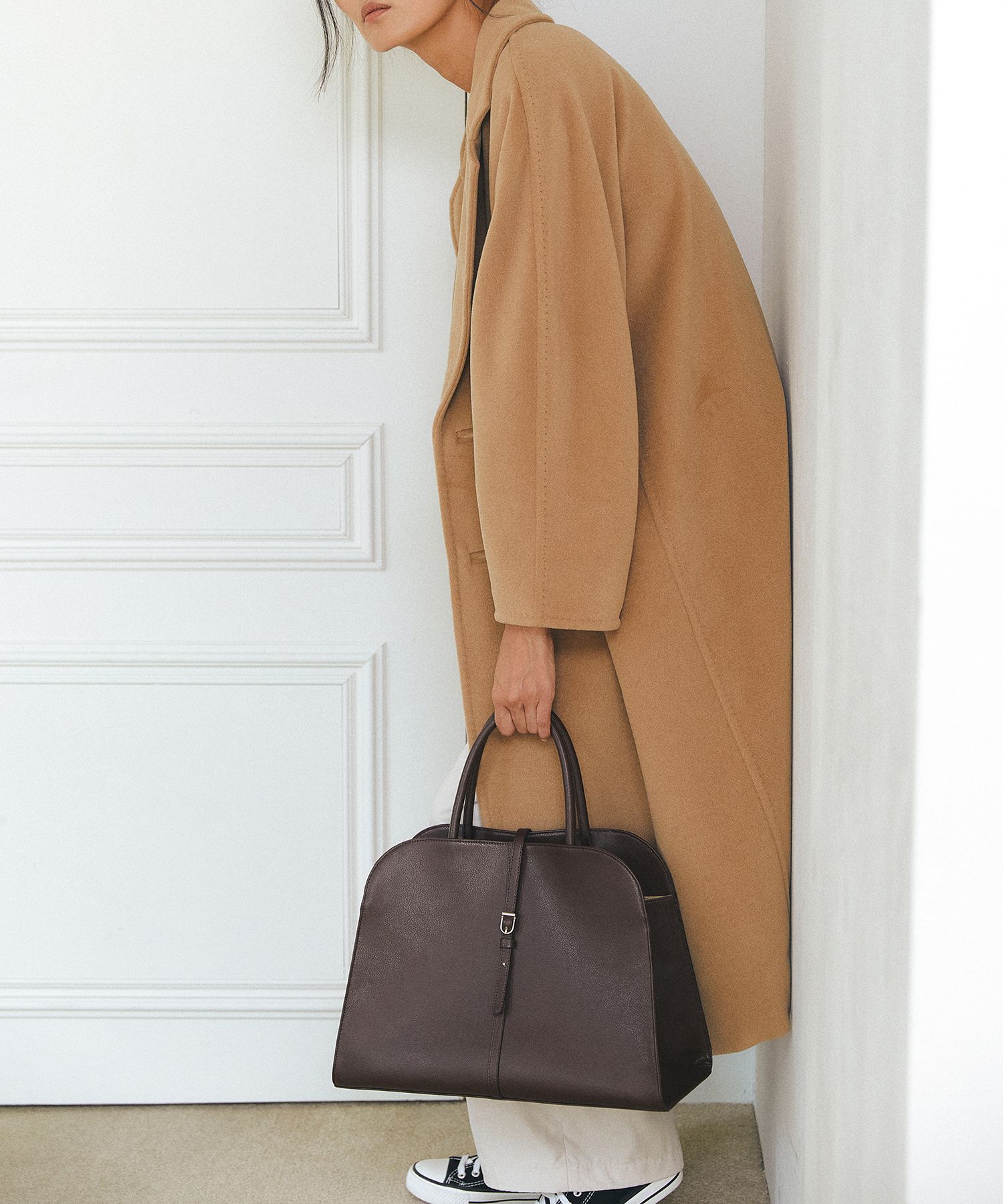 【MONOROW♥] BLANC LARGE BAG BURGUNDY BROWN BLANC LARGE BURGUNDY BROWN - MONOROW | 60% - Asian Fashion