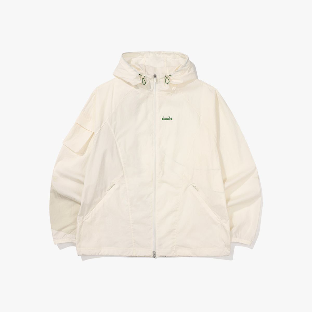디아도라(diadora) 몬텔로 프리즈 후드 자켓 IVORY