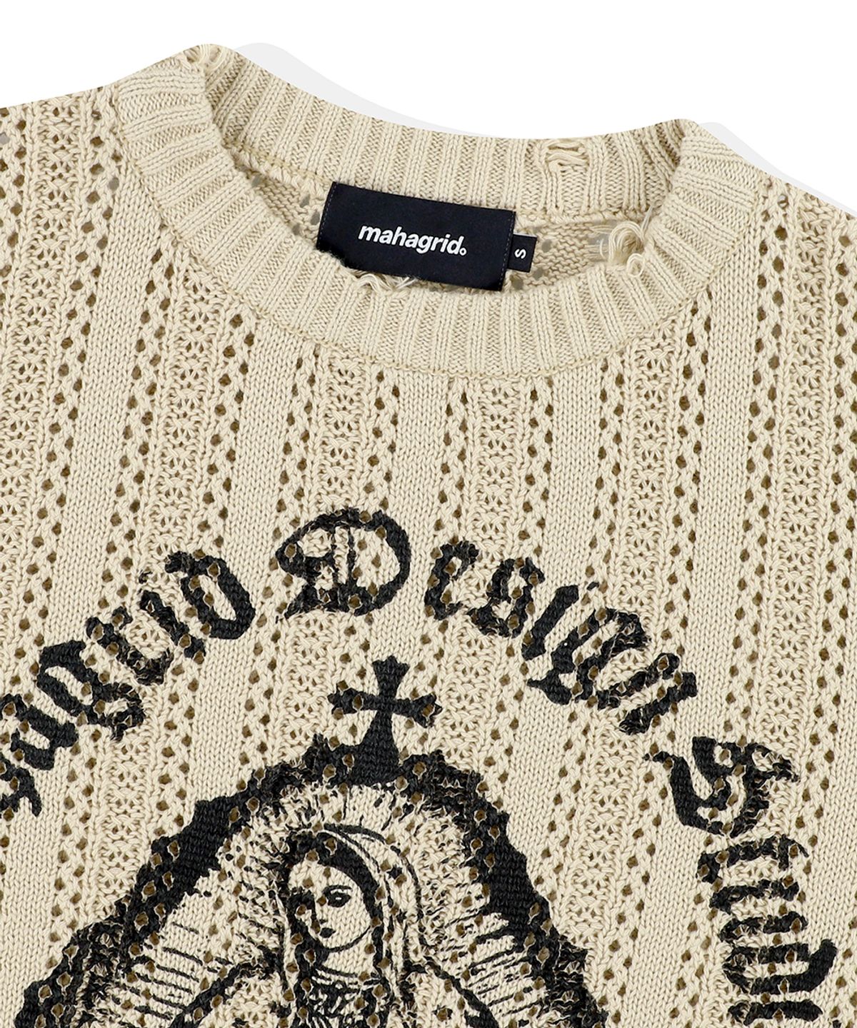 마하그리드(MAHAGRID) BLESSED MESH KNIT BEIGE(MG2ESMK601A)