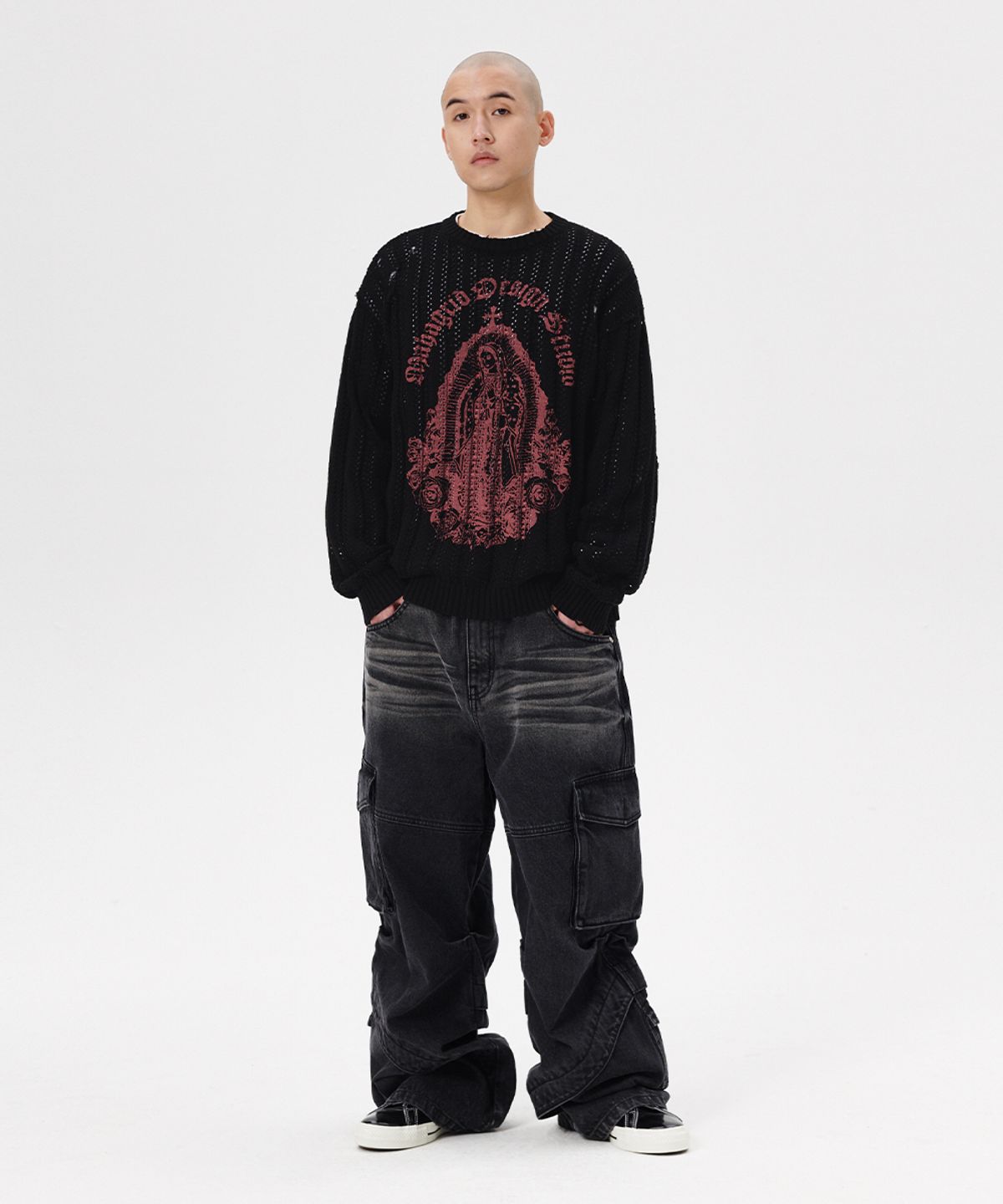 마하그리드(MAHAGRID) BLESSED MESH KNIT BLACK(MG2ESMK601A)