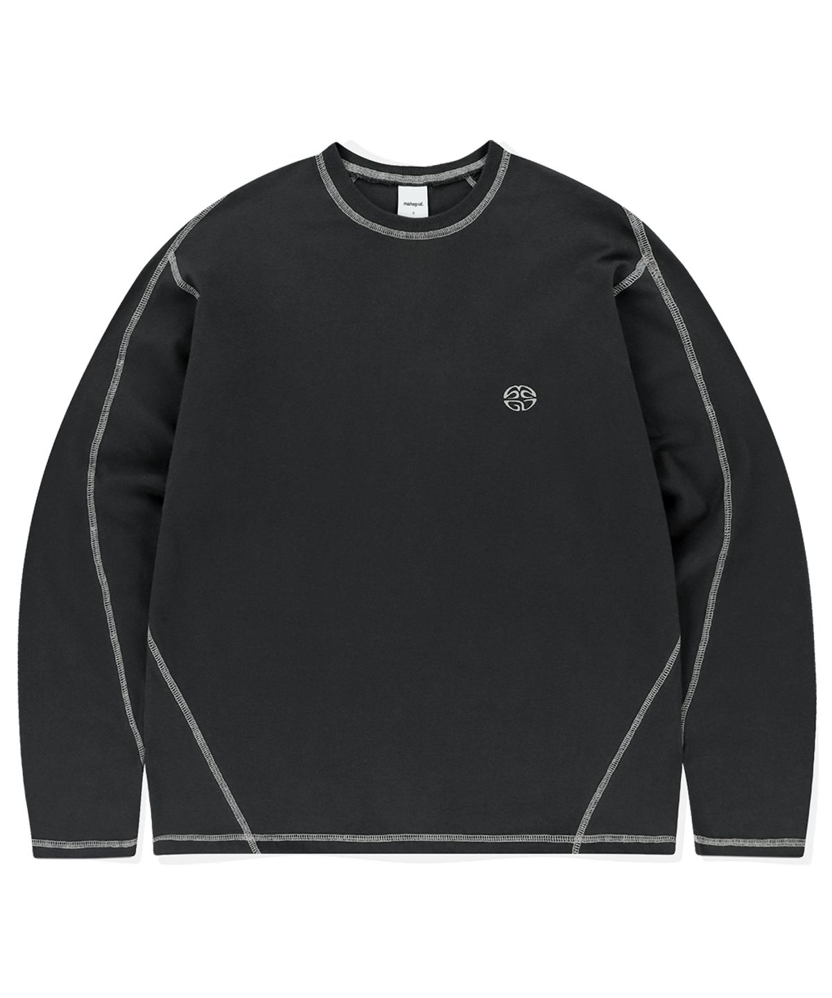 마하그리드(MAHAGRID) CURVED STITCH LS TEE CHARCOAL(MG2ESMT565A)
