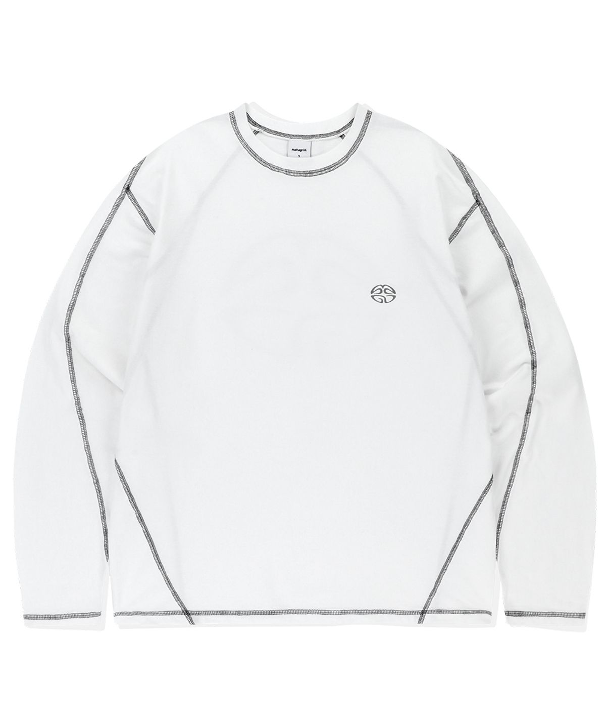 마하그리드(MAHAGRID) CURVED STITCH LS TEE WHITE(MG2ESMT565A)