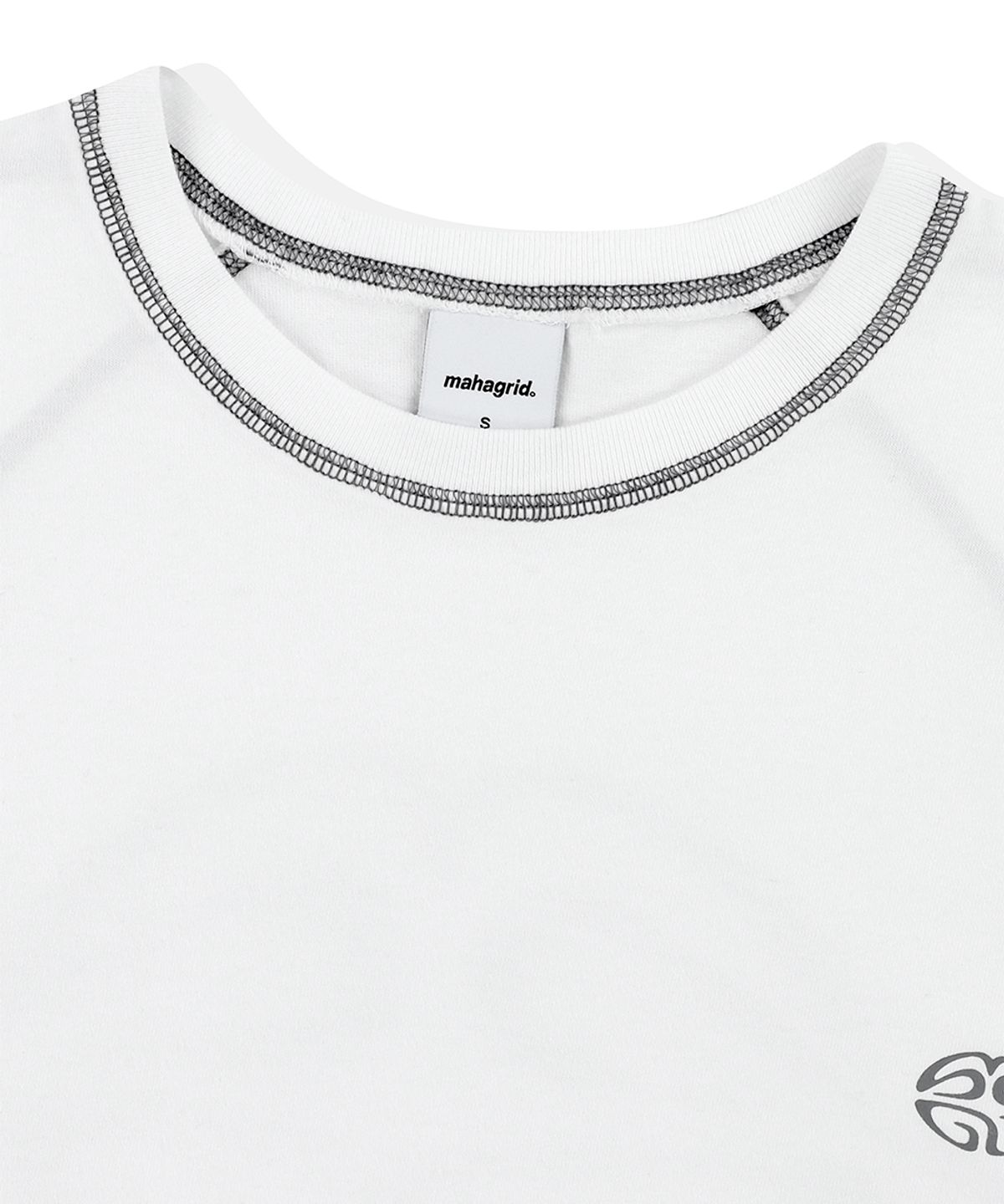 마하그리드(MAHAGRID) CURVED STITCH LS TEE WHITE(MG2ESMT565A)