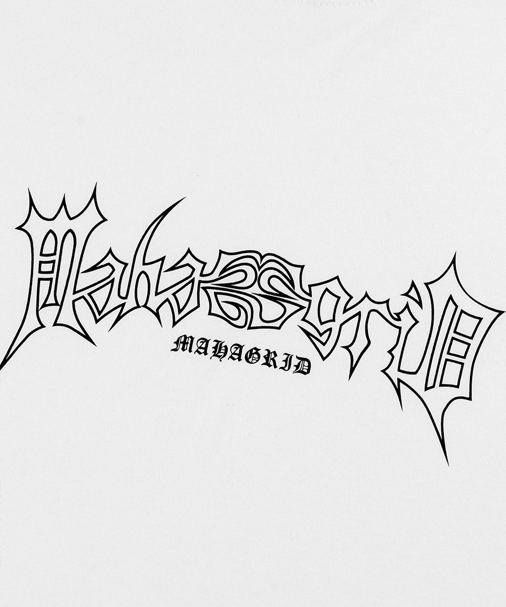 MUSINSA | MAHAGRID GOTHIC ECLIPSE LOGO LS TEE WHITE(MG2ESMT564A)