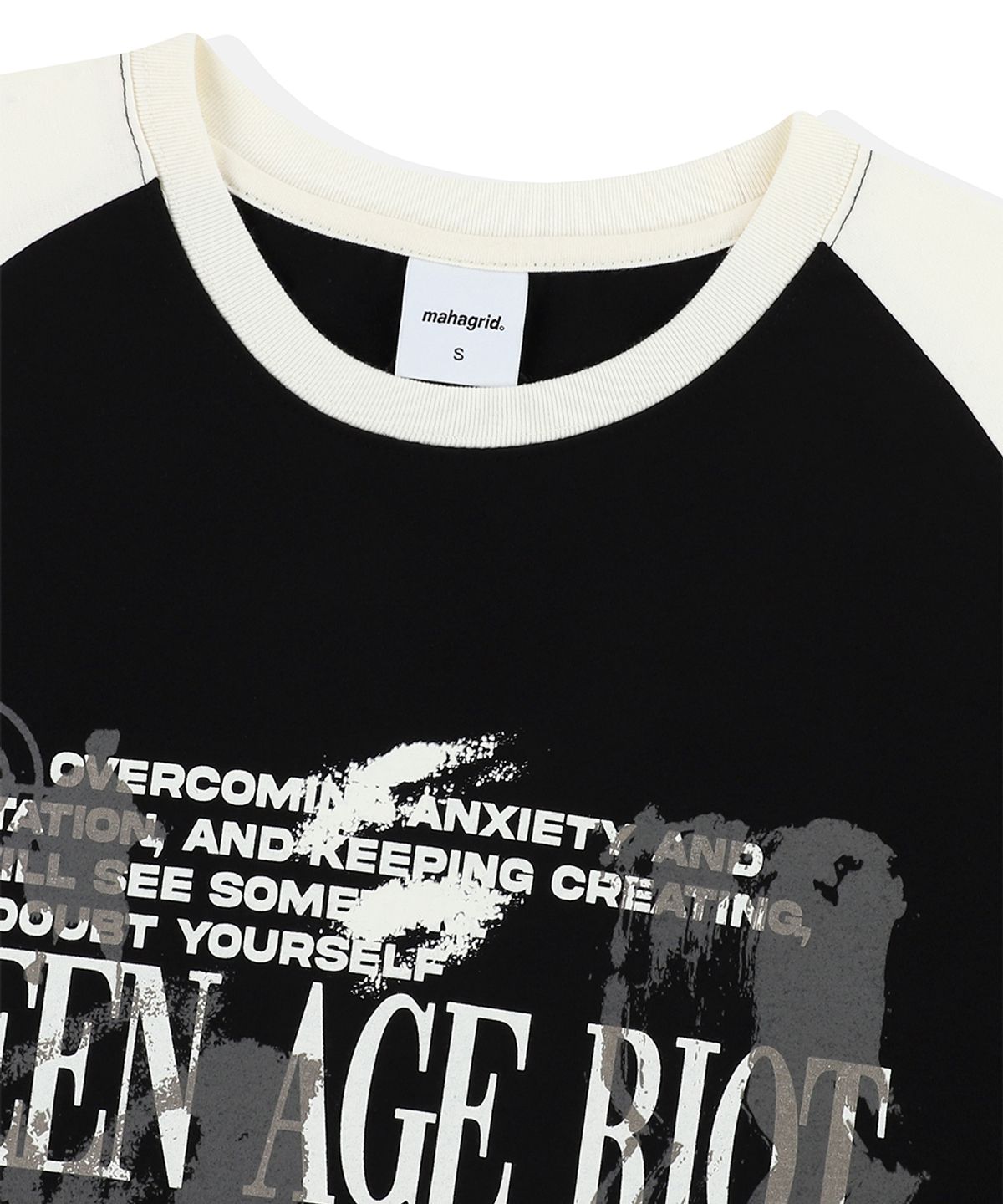 마하그리드(MAHAGRID) YOUTH RAGLAN LS TEE BLACK(MG2ESMT566A)