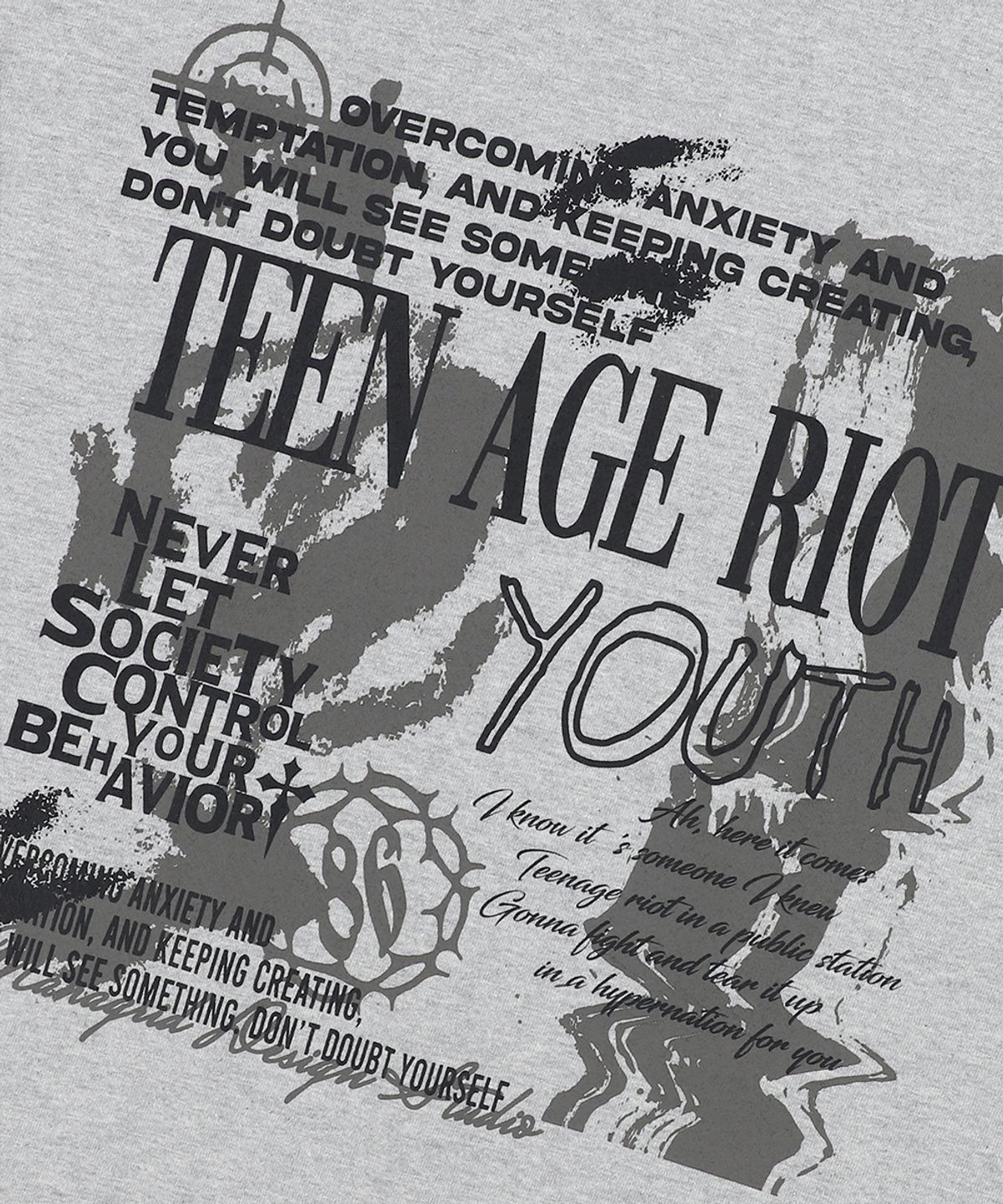 마하그리드(MAHAGRID) YOUTH RAGLAN LS TEE GREY(MG2ESMT566A)