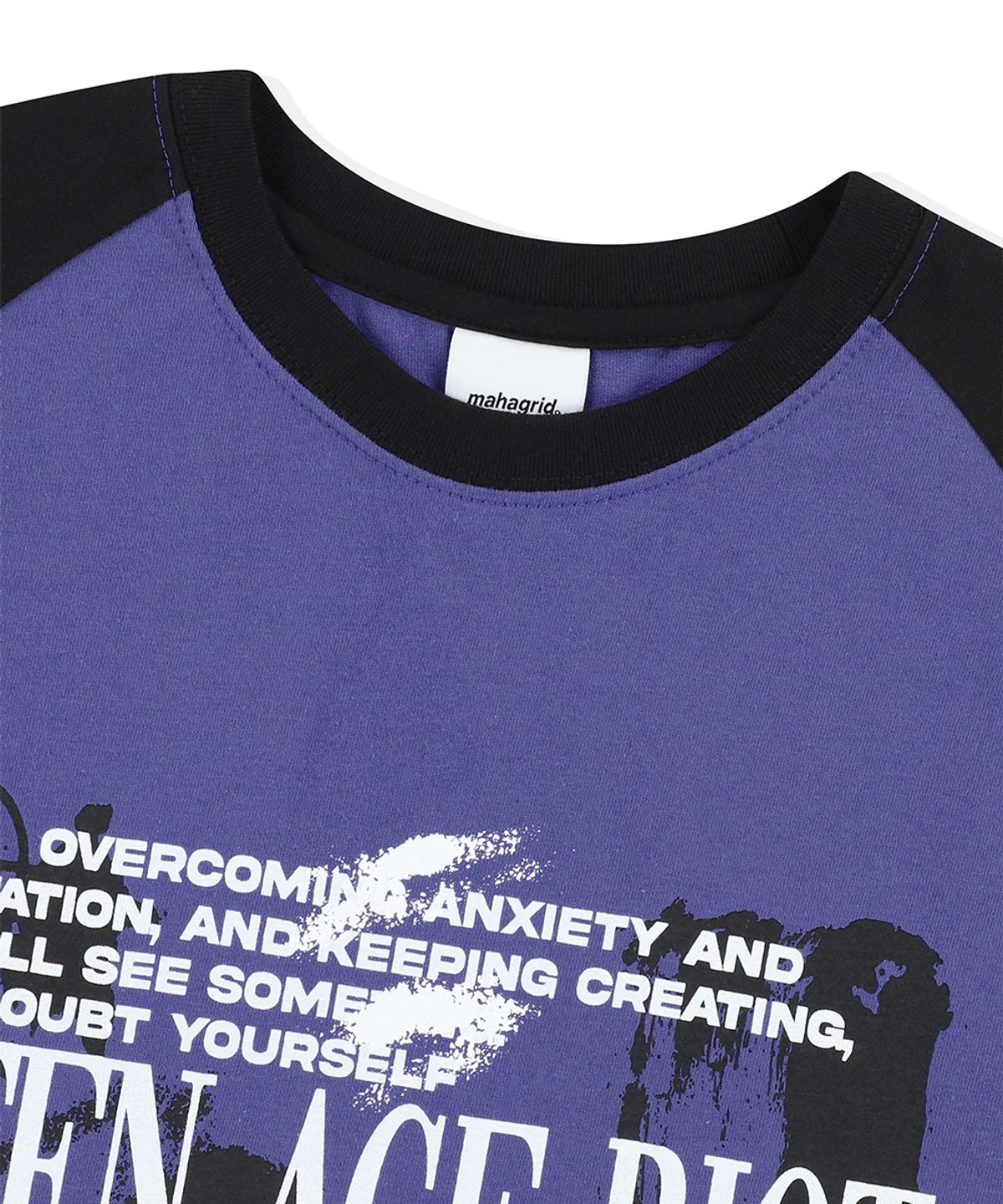 마하그리드(MAHAGRID) YOUTH RAGLAN LS TEE PURPLE(MG2ESMT566A)