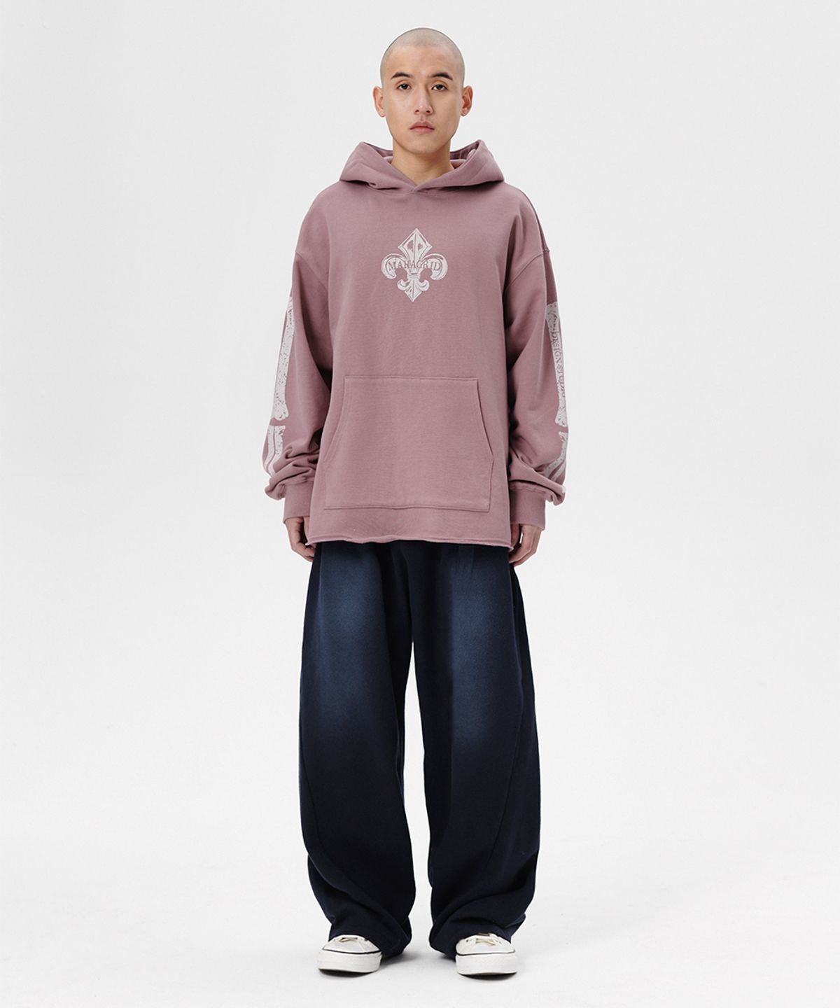마하그리드(MAHAGRID) FLEUR BONES HOODIE PINK(MG2ESMM409A)