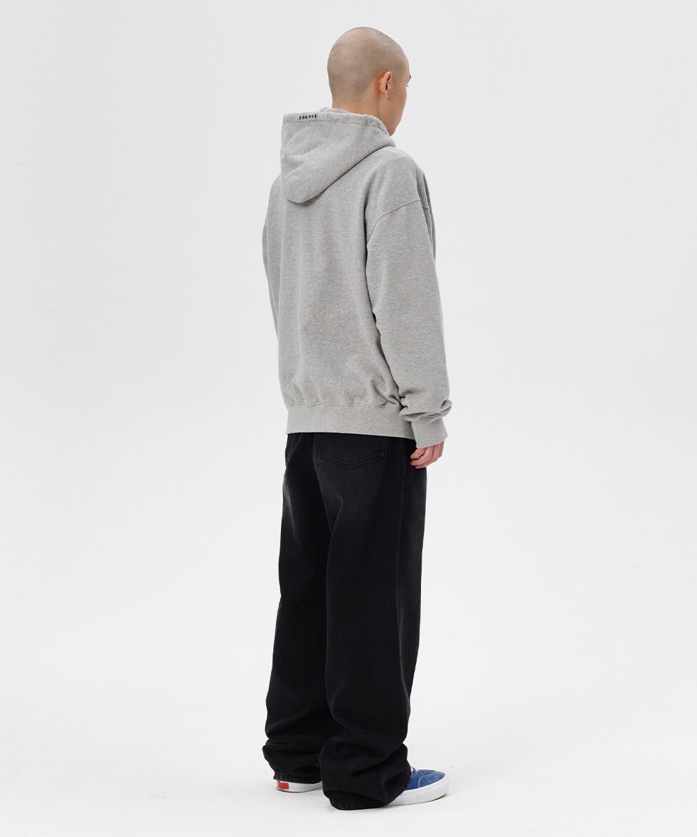 MUSINSA | MAHAGRID BUTTERFLY APPLIQUE HOOD ZIP-UP GRAY