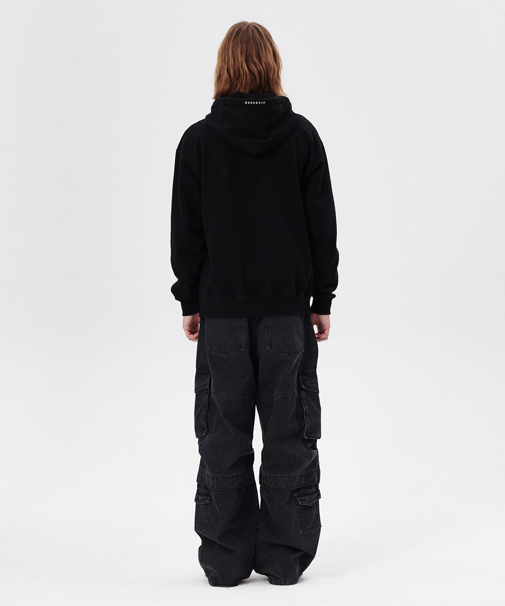 【mahagrid】24SS★ BUTTERFLY APPLIQUE HOOD ZIP-UP MUSINSA | MAHAGRID BUTTERFLY APPLIQUE HOOD ZIP-UP BLACK