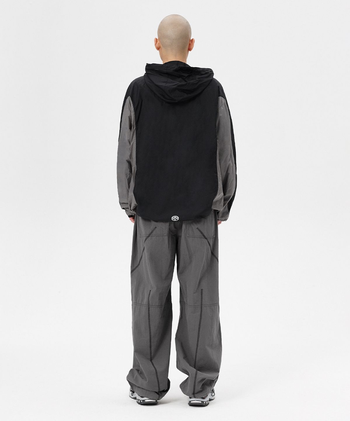 마하그리드(MAHAGRID) COVER STITCH PARACHUTE PANT BLACK(MG2ESMPA11A)