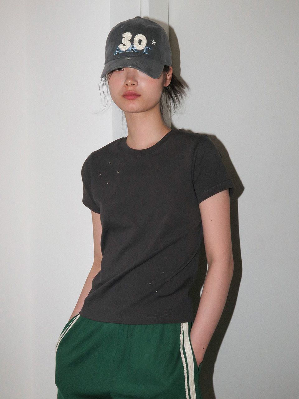 MUSINSA | KIJUN Art 30 Cap UNISEX Charcoal