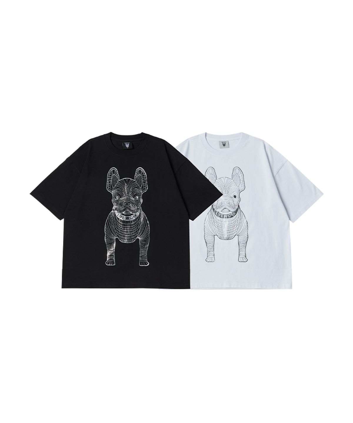 라이프워크 키즈(LIFEWORK KIDS) 키즈) 실버독 프린팅 반팔 티셔츠