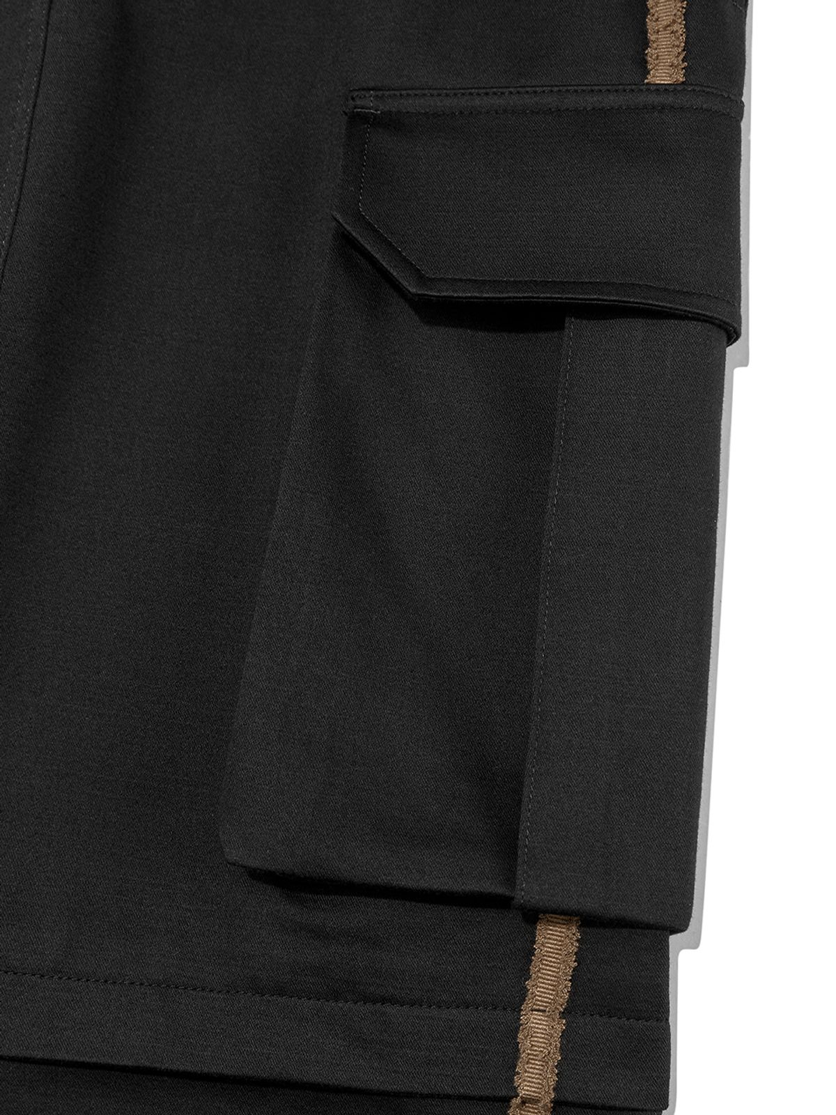 기준(KIJUN) JOEL Cargo Long Skirt Black