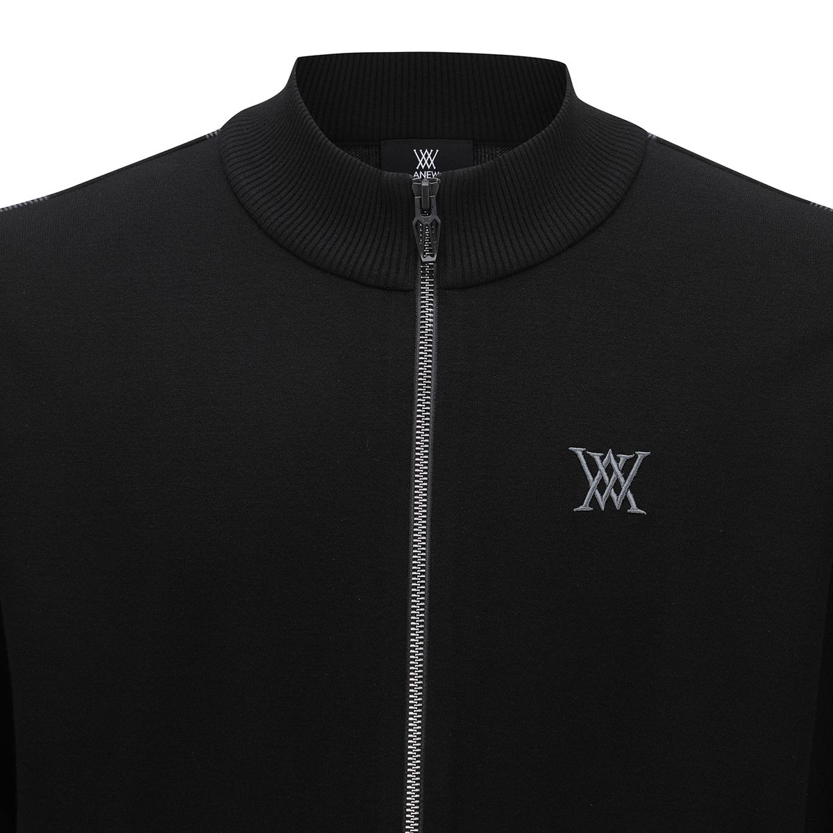 어뉴골프(ANEW GOLF) MEN BLACK CHECK BOARD CARDIGAN_BK
