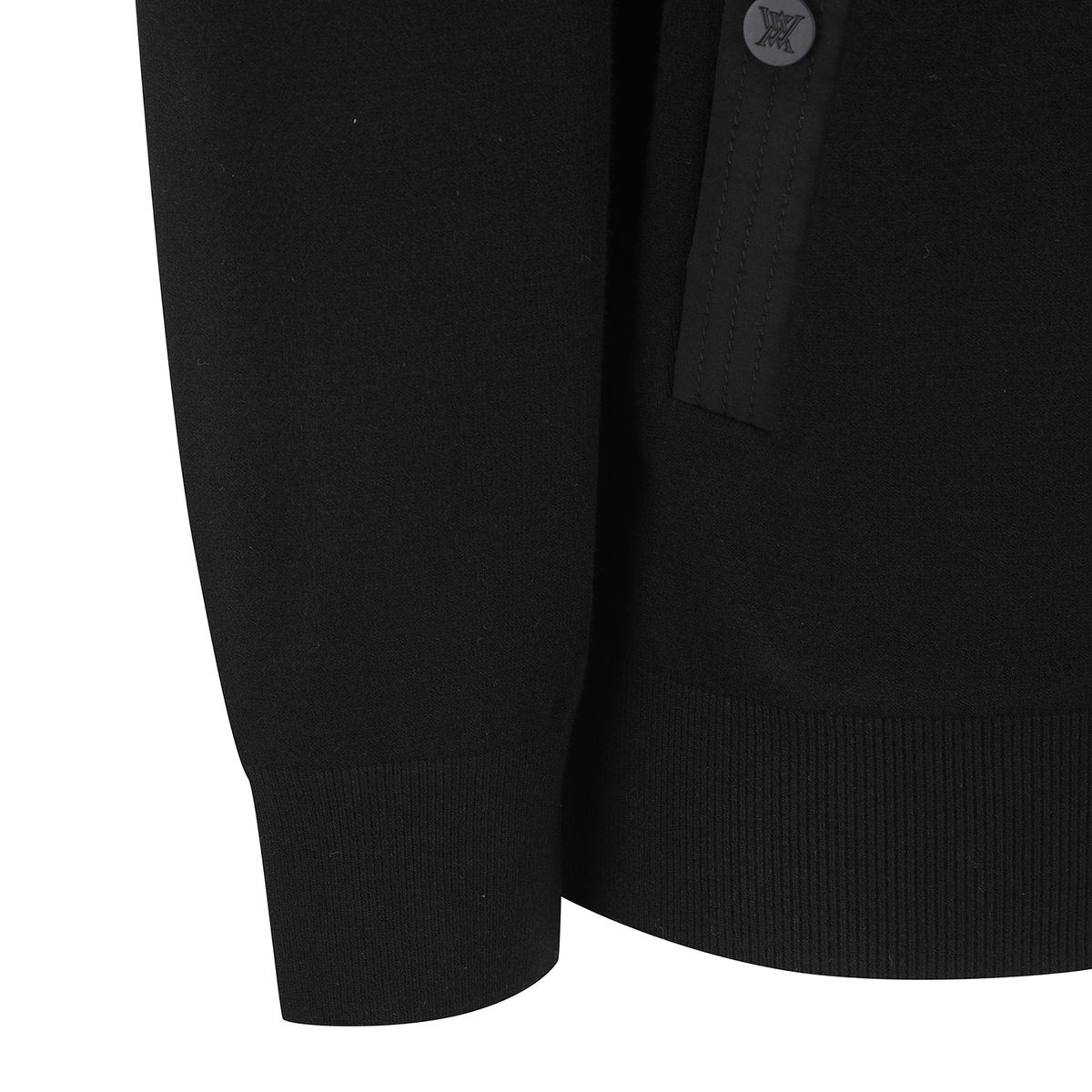 어뉴골프(ANEW GOLF) MEN BLACK CHECK BOARD CARDIGAN_BK