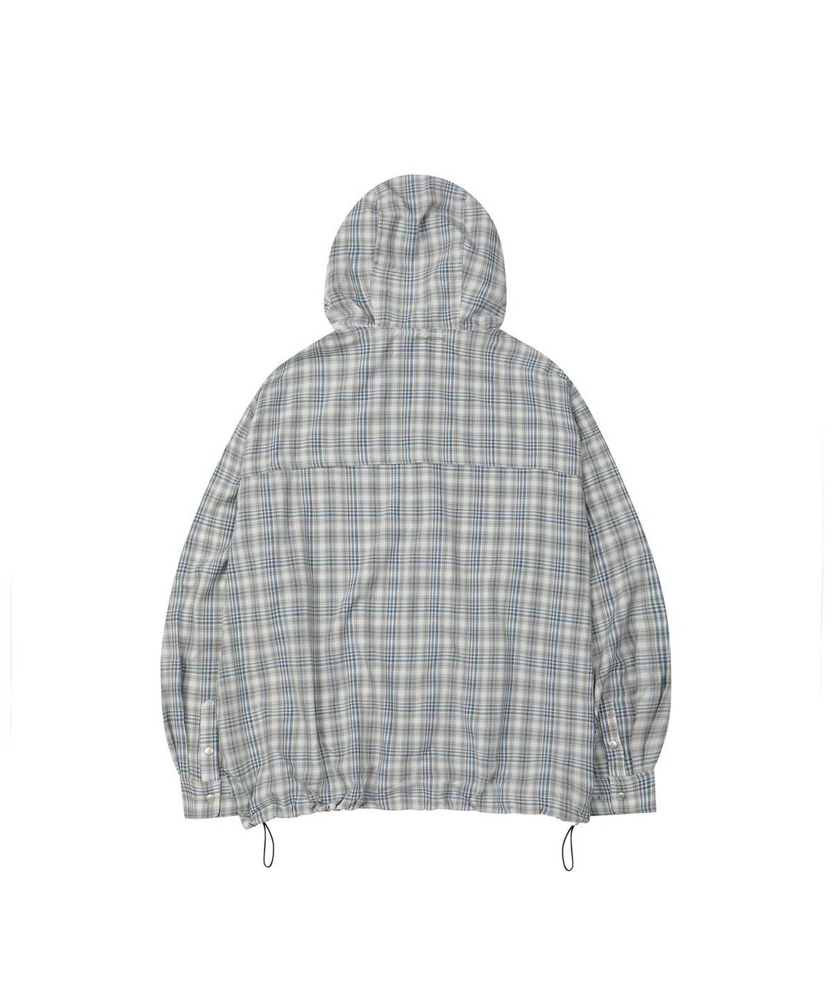 세컨모놀로그(SECONDMONO) Check Snap Hooded Jacket [BLUE]_SEJK011BLUE