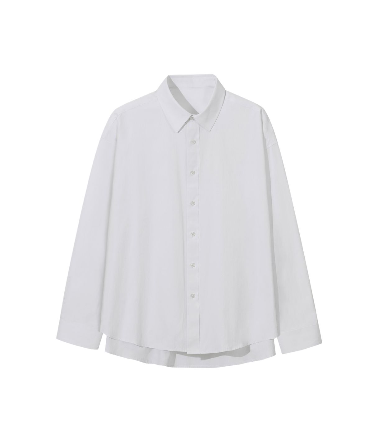 세컨모놀로그(SECONDMONO) (TIE SET)Side Slit Oversized Cotton Shirt [8 color]_SESH008