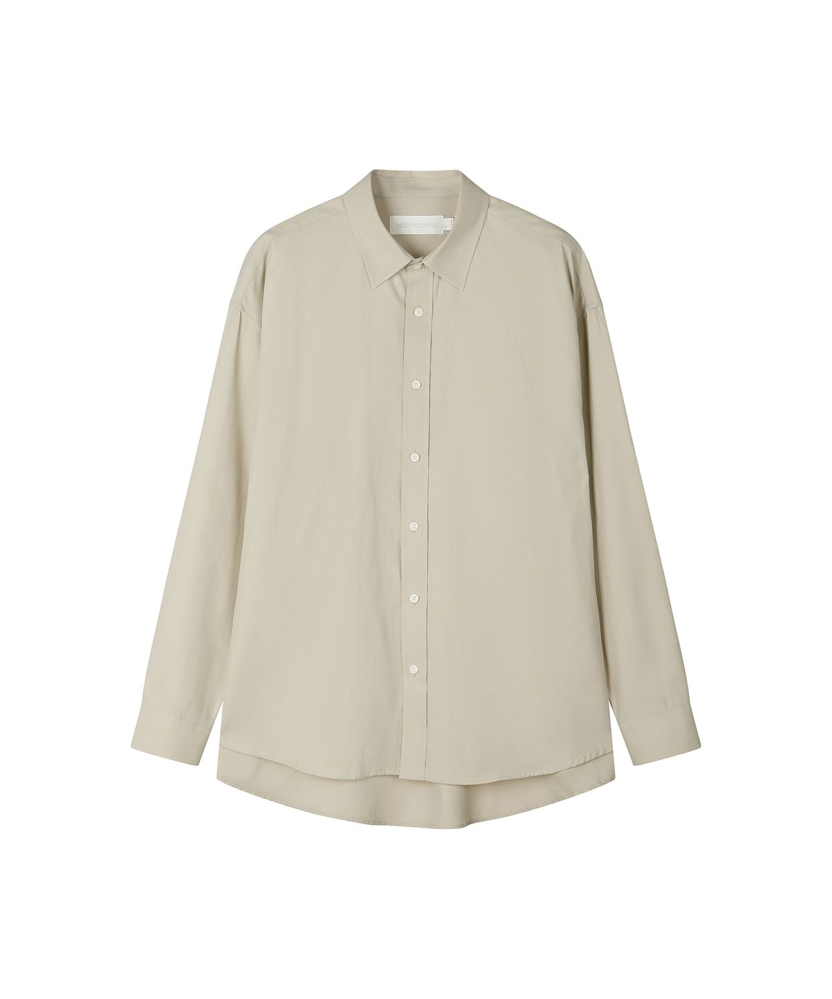 세컨모놀로그(SECONDMONO) (TIE SET)Side Slit Oversized Cotton Shirt [8 color]_SESH008