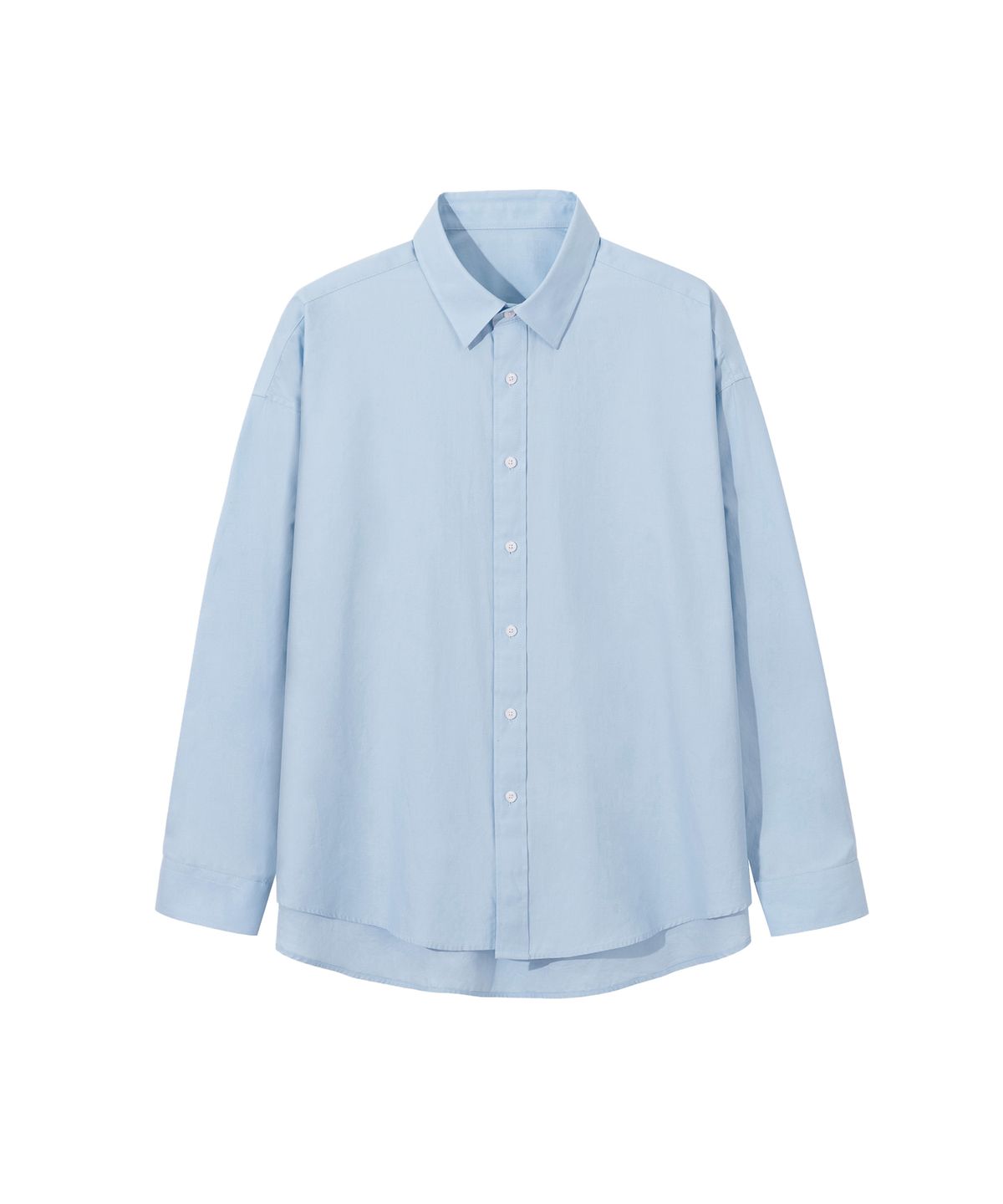 세컨모놀로그(SECONDMONO) (TIE SET)Side Slit Oversized Cotton Shirt [8 color]_SESH008